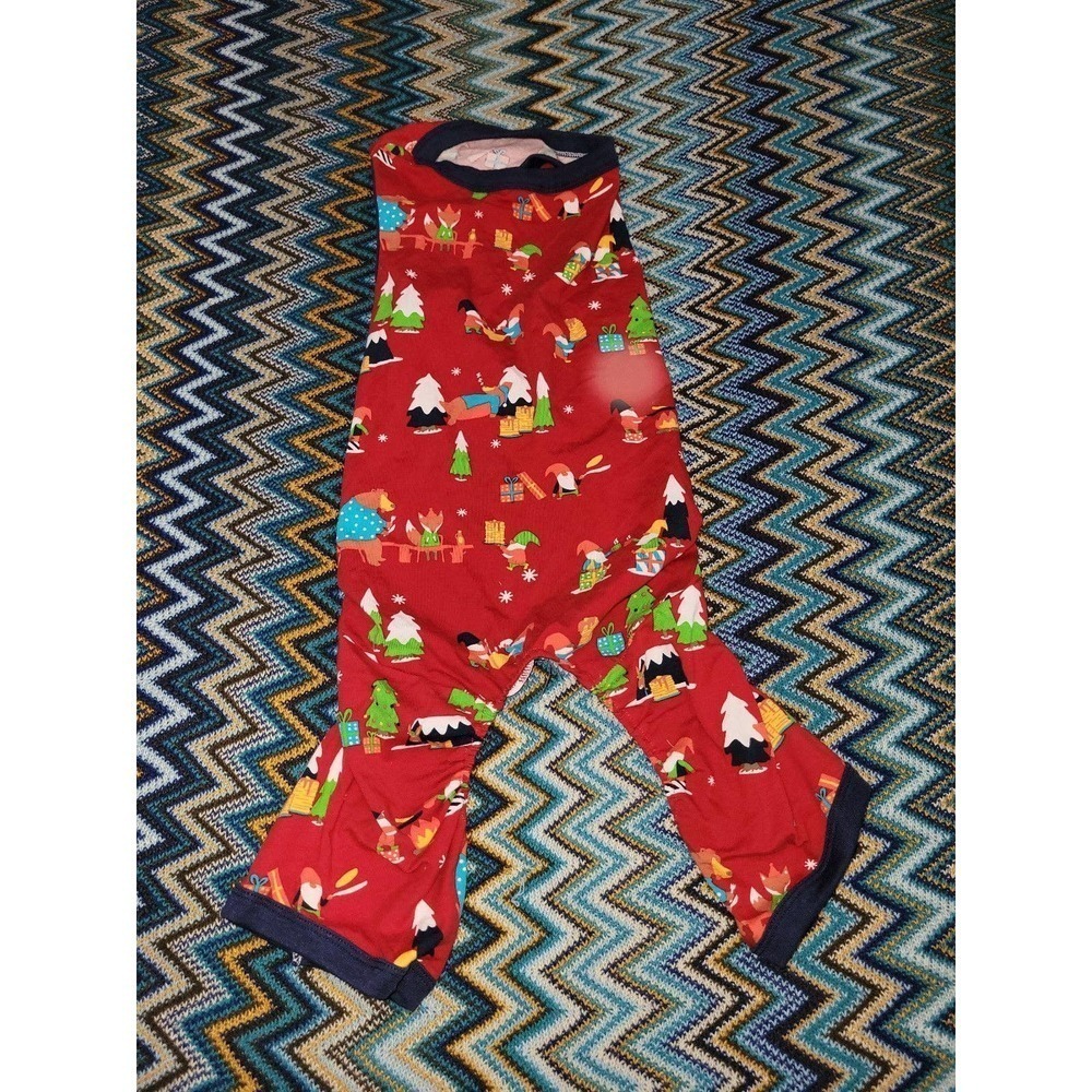 NWOT Red Holiday Gnome Dog pajamas Medium